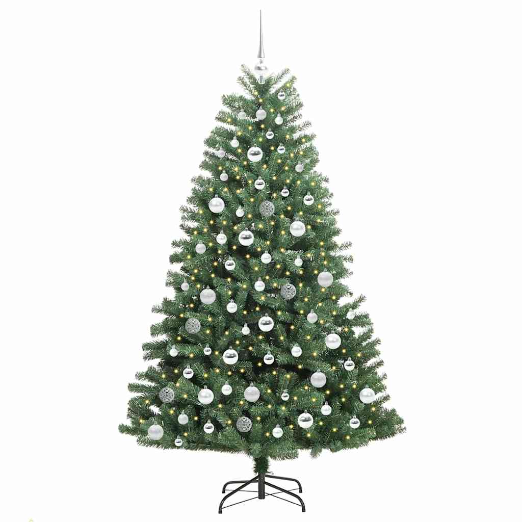 Dirbtinė Sulankstoma Kalėdų Eglutė Žalia 180 cm PVC ir metalas