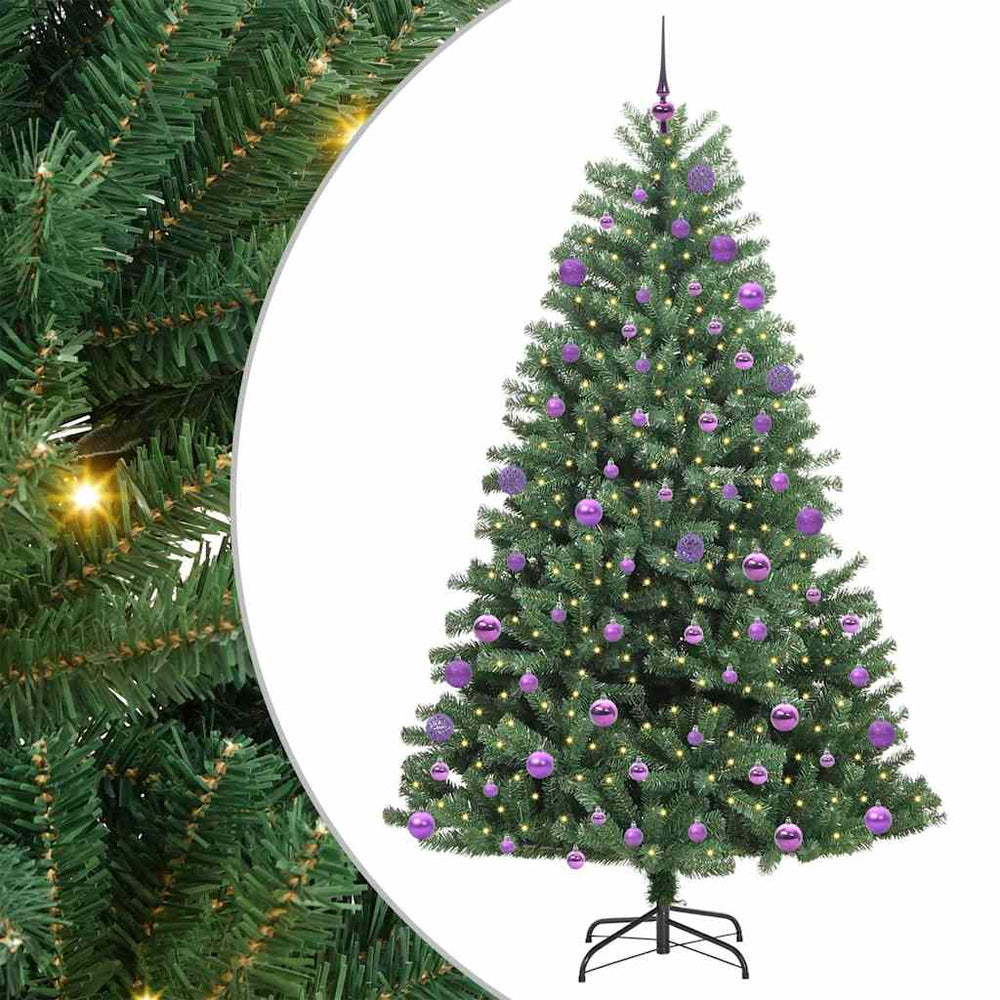 Dirbtinė Sulankstoma Kalėdų Eglutė Žalia 180 cm PVC ir metalas