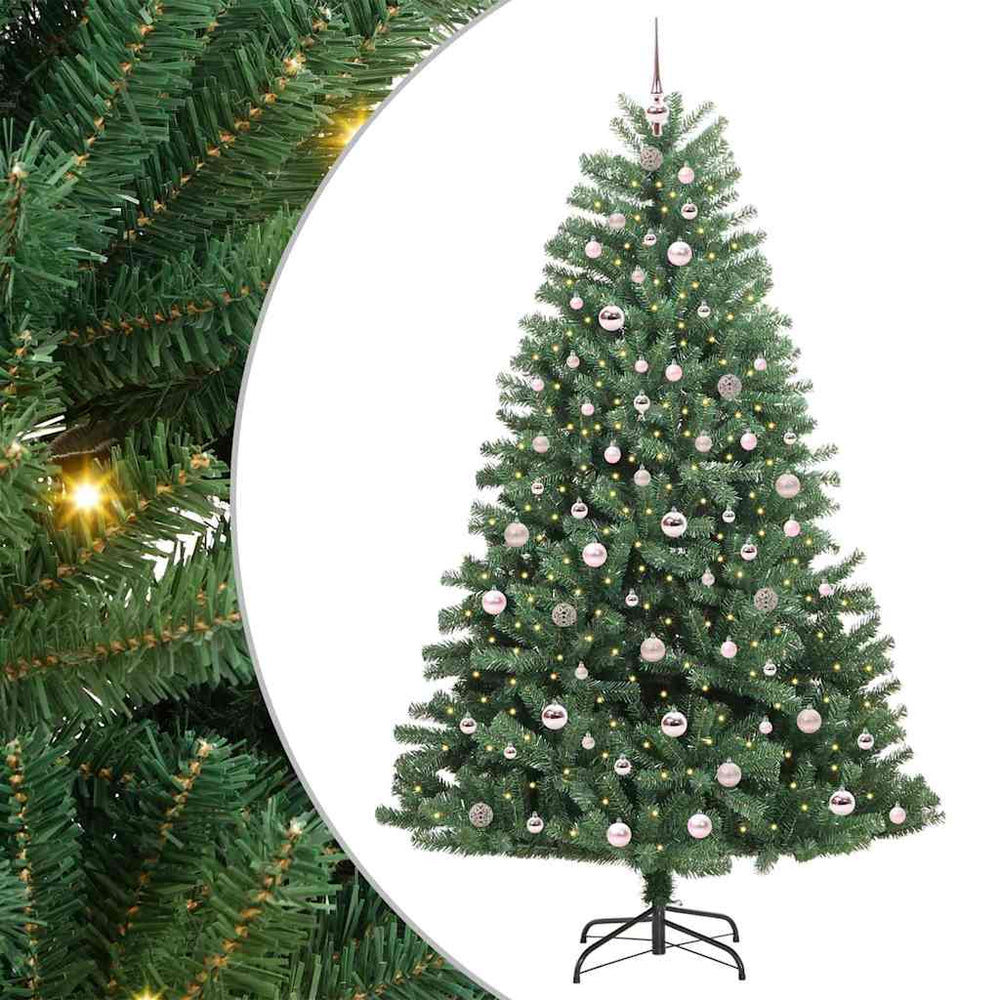 Dirbtinė Sulankstoma Kalėdų Eglutė Žalia 210 cm PVC ir metalas