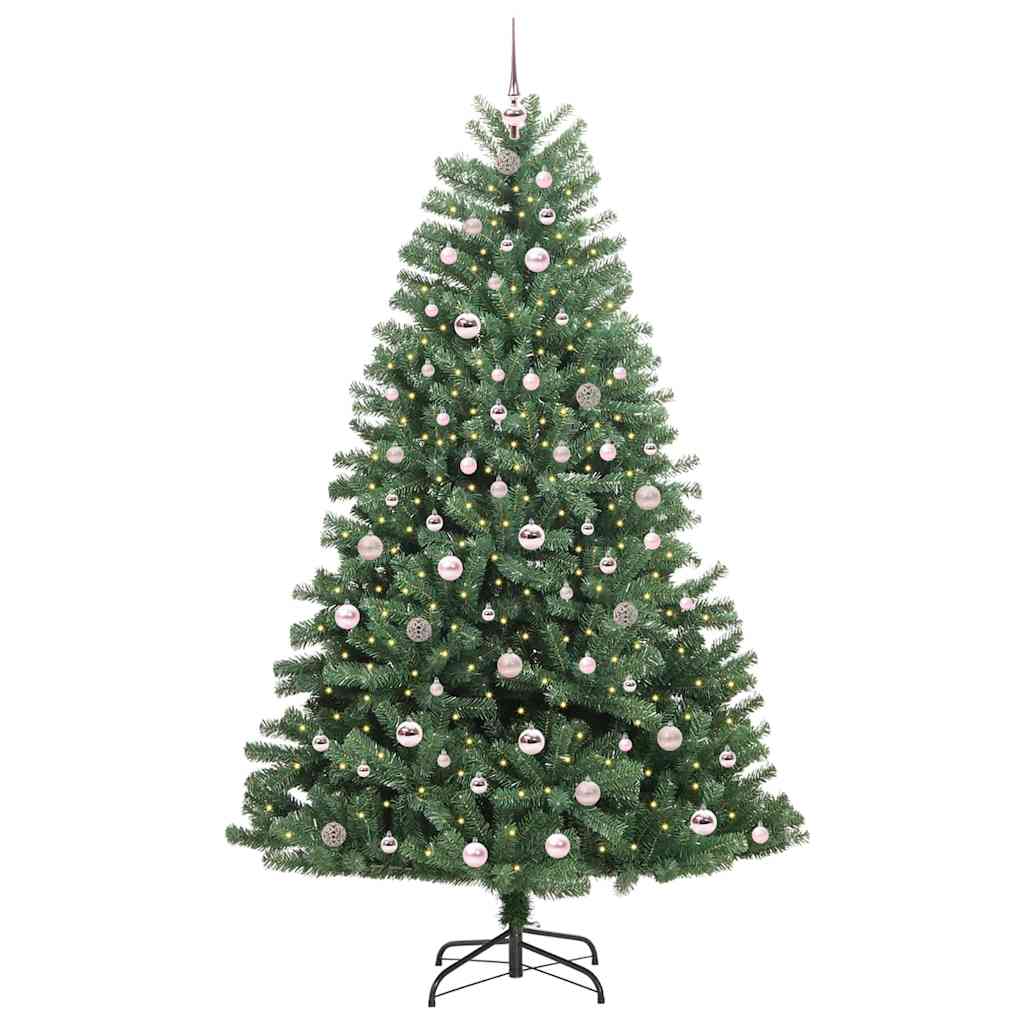 Dirbtinė Sulankstoma Kalėdų Eglutė Žalia 210 cm PVC ir metalas