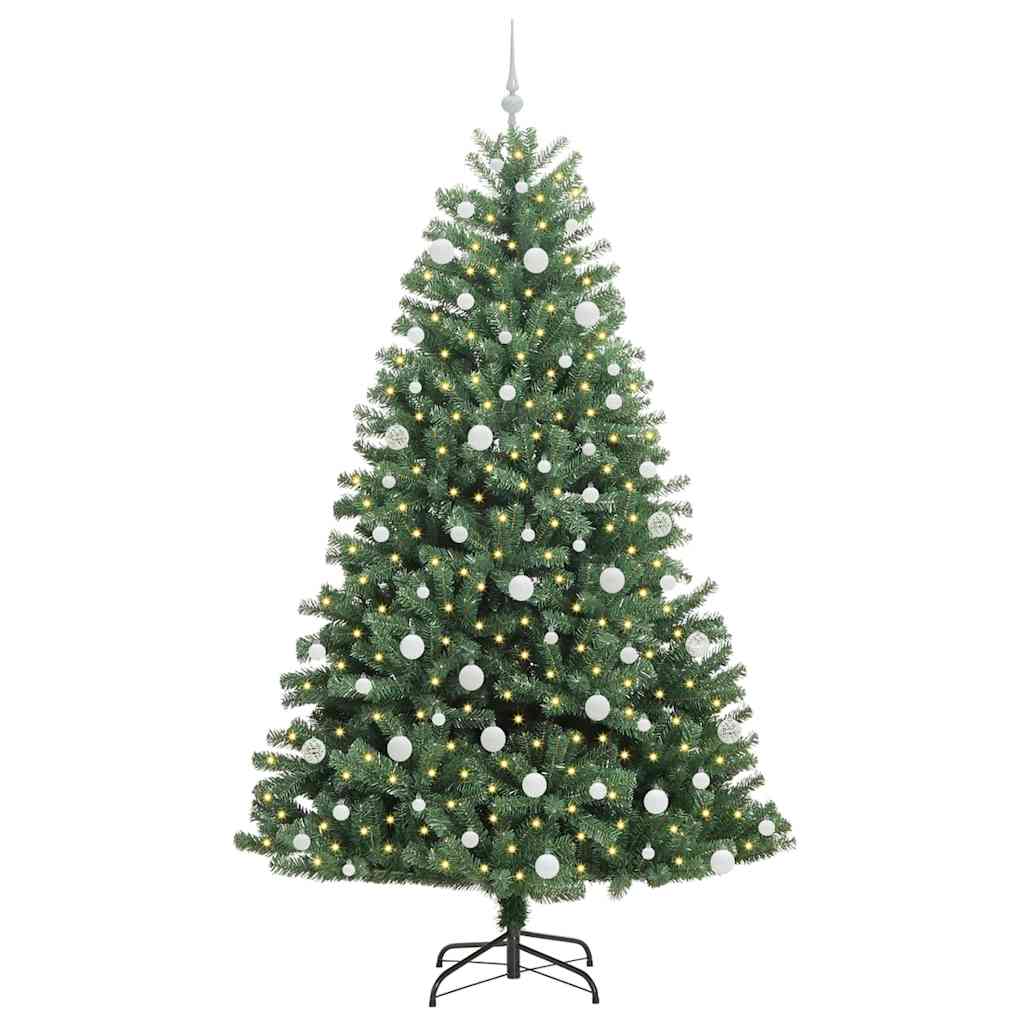 Dirbtinė Sulankstoma Kalėdų Eglutė Žalia 210 cm PVC ir metalas