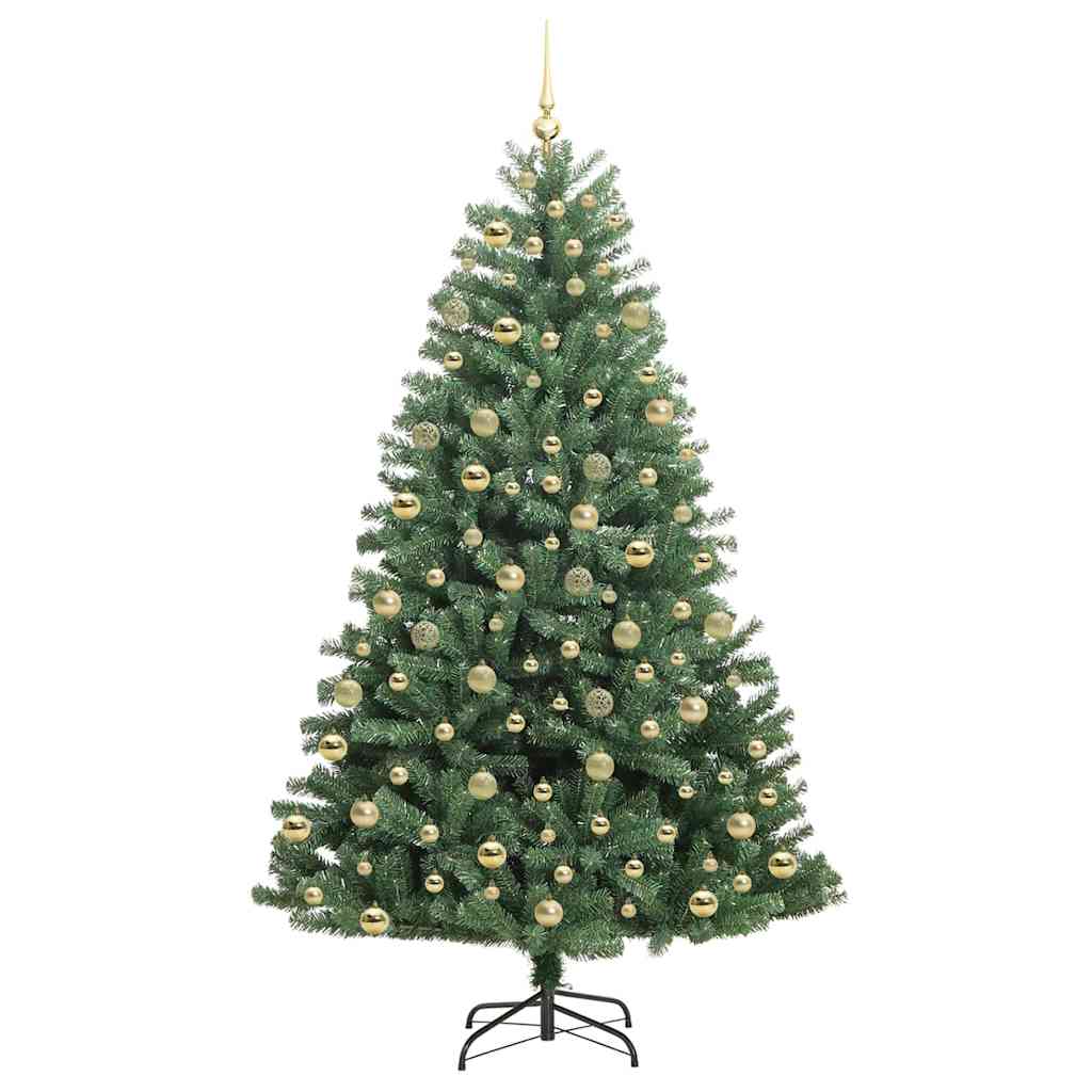 Dirbtinė Sulankstoma Kalėdų Eglutė Žalia 210 cm PVC ir metalas