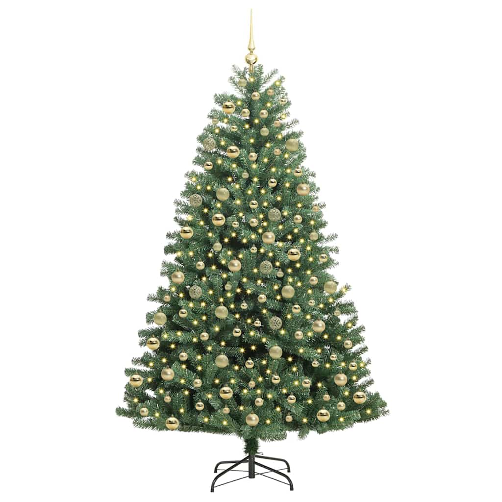 Dirbtinė Sulankstoma Kalėdų Eglutė Žalia 210 cm PVC ir metalas