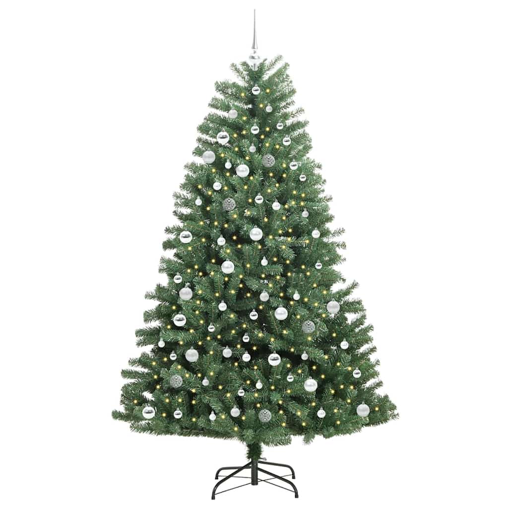 Dirbtinė Sulankstoma Kalėdų Eglutė Žalia 210 cm PVC ir metalas