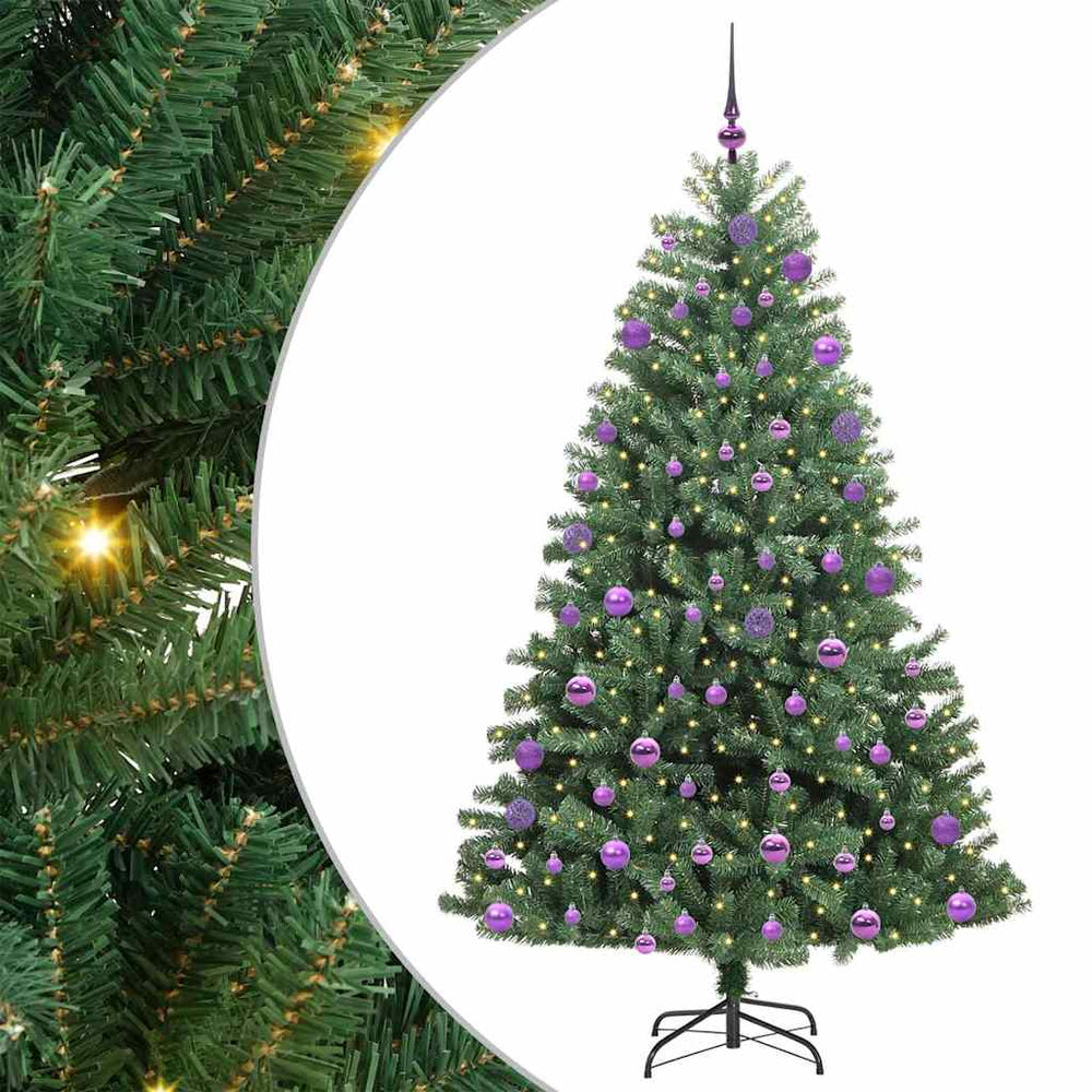 Dirbtinė Sulankstoma Kalėdų Eglutė Žalia 210 cm PVC ir metalas