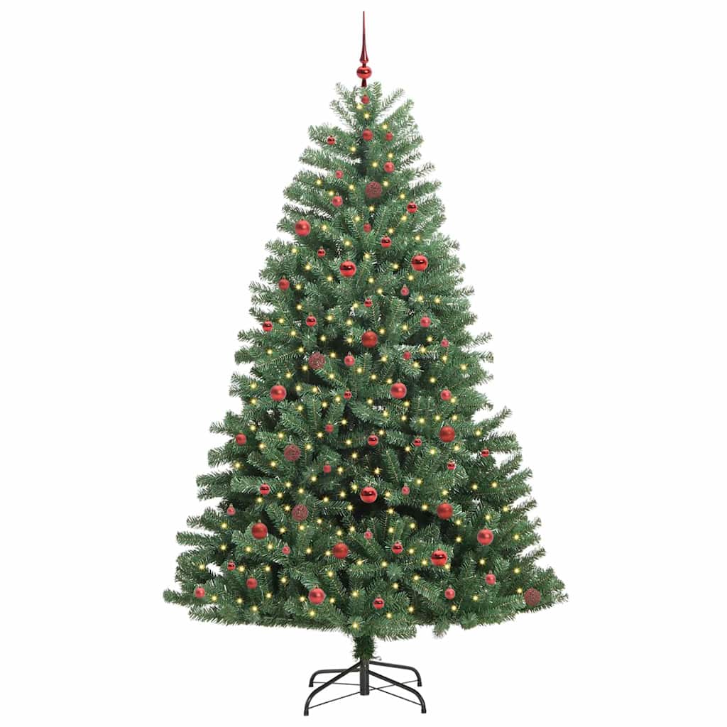 Dirbtinė Sulankstoma Kalėdų Eglutė Žalia 240 cm PVC ir metalas