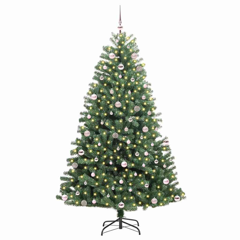 Dirbtinė Sulankstoma Kalėdų Eglutė Žalia 240 cm PVC ir metalas