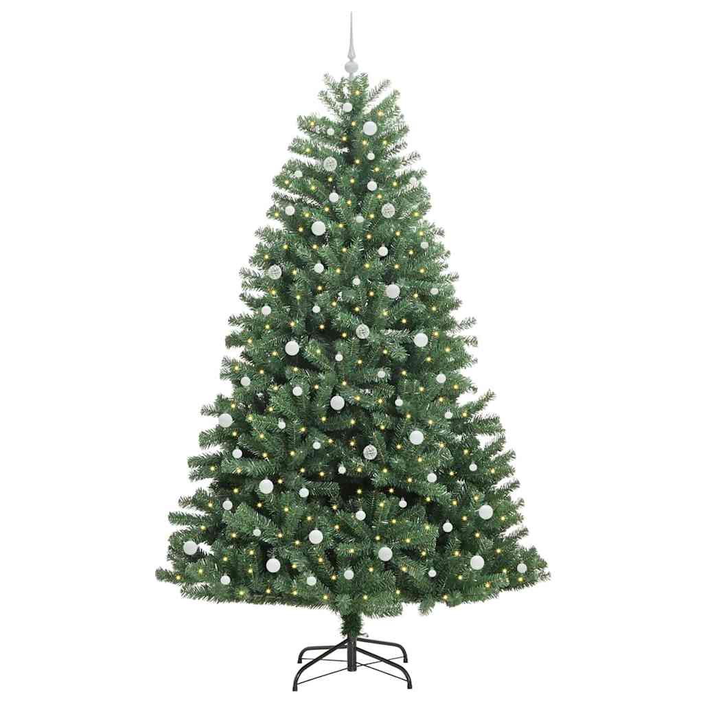 Dirbtinė Sulankstoma Kalėdų Eglutė Žalia 240 cm PVC ir metalas