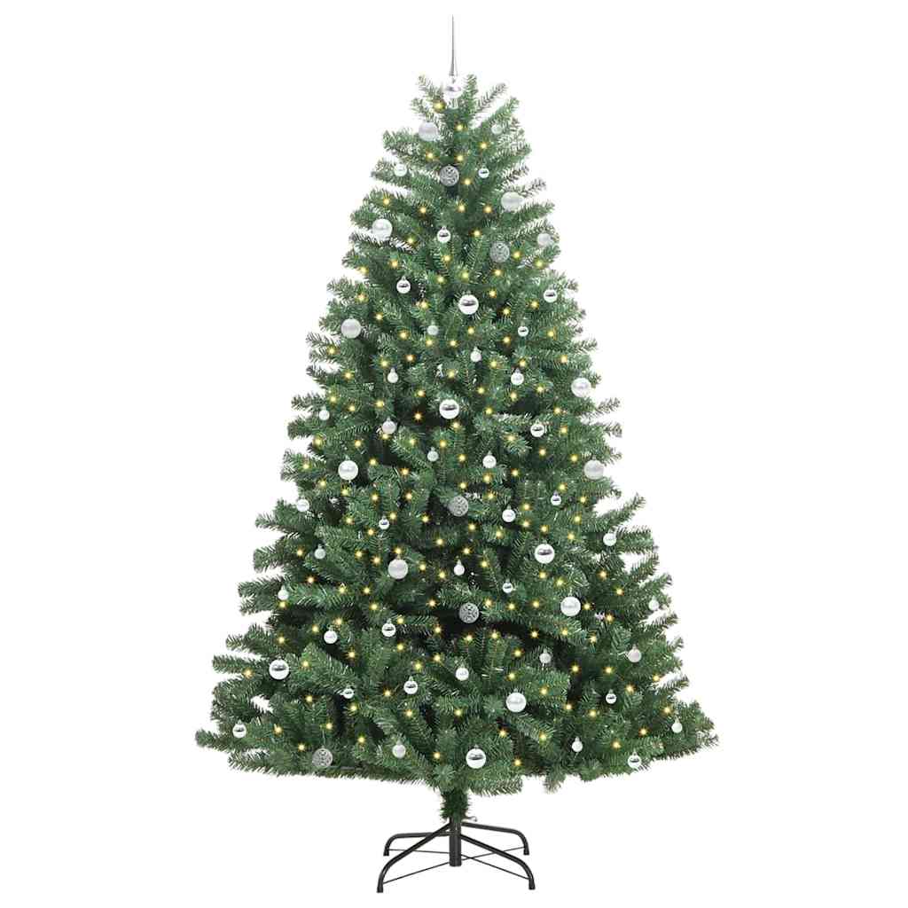 Dirbtinė Sulankstoma Kalėdų Eglutė Žalia 240 cm PVC ir metalas