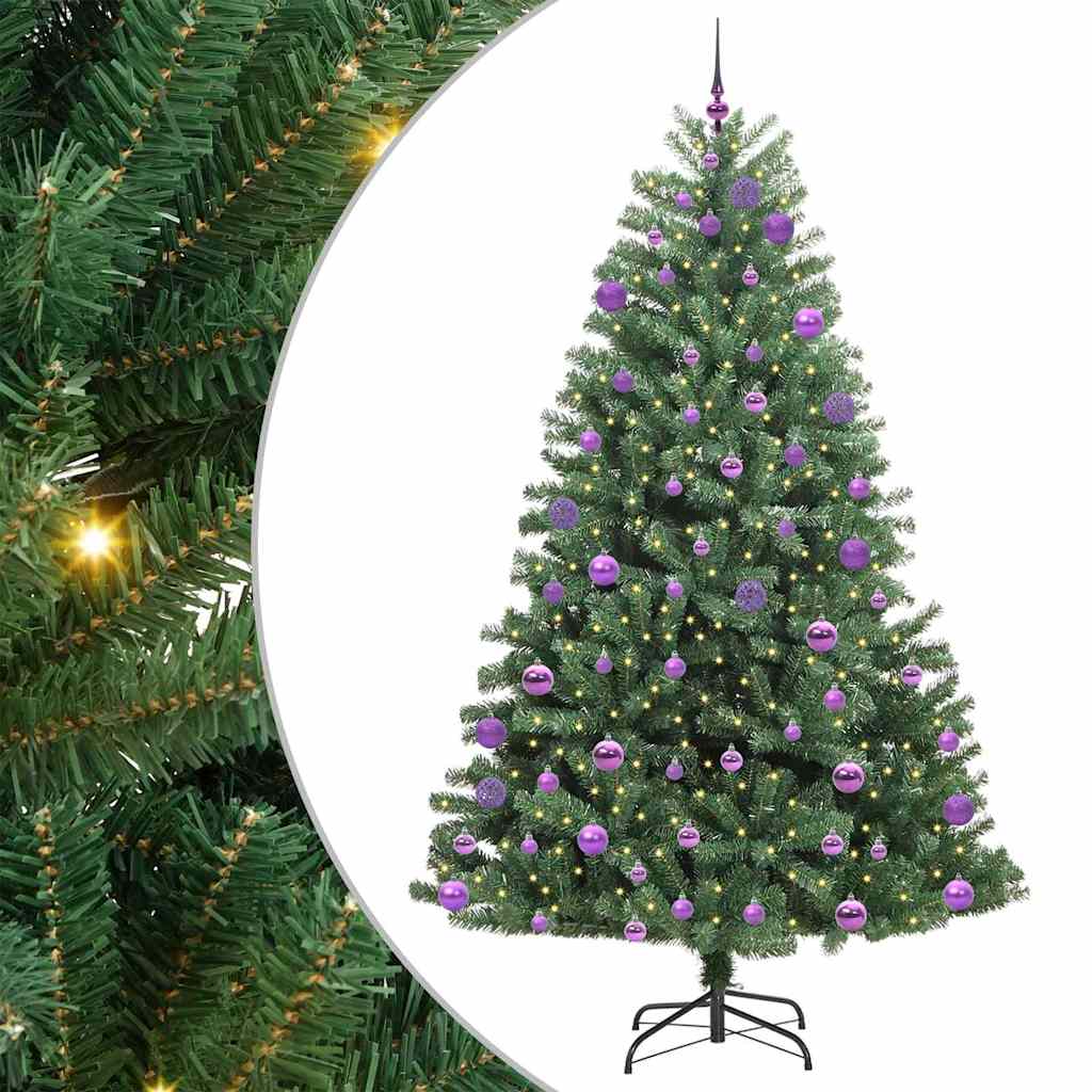 Dirbtinė Sulankstoma Kalėdų Eglutė Žalia 240 cm PVC ir metalas