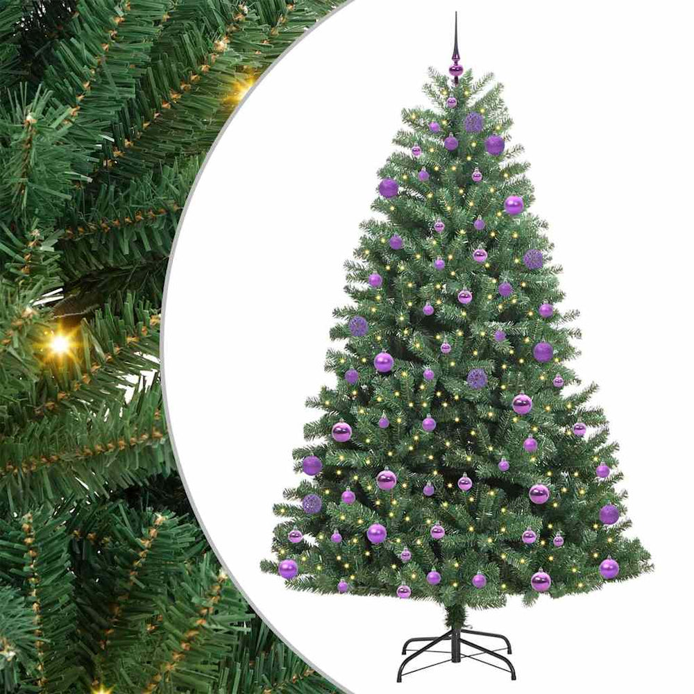 Dirbtinė Sulankstoma Kalėdų Eglutė Žalia 240 cm PVC ir metalas