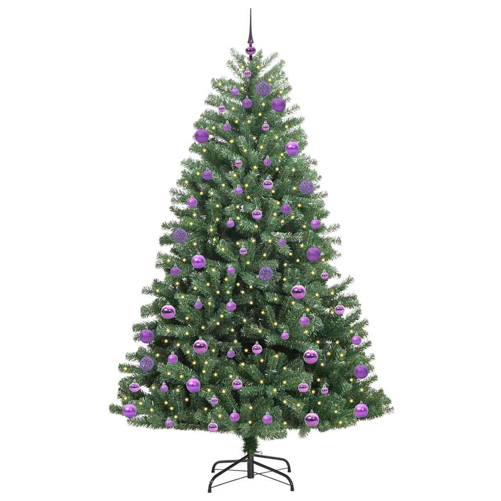 Dirbtinė Sulankstoma Kalėdų Eglutė Žalia 240 cm PVC ir metalas