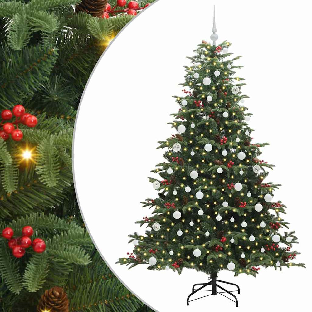 Artificial Christmas Tree Green 180 cm PVC and Metal and Plastic