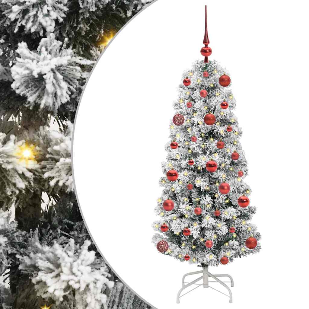 Dirbtinė Sulankstoma Kalėdų Eglutė Žalia ir balta 120 cm