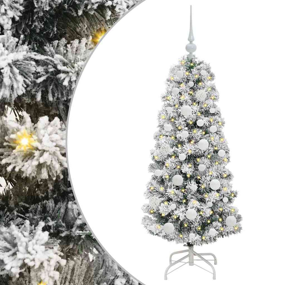 Dirbtinė Sulankstoma Kalėdų Eglutė Žalia ir balta 120 cm
