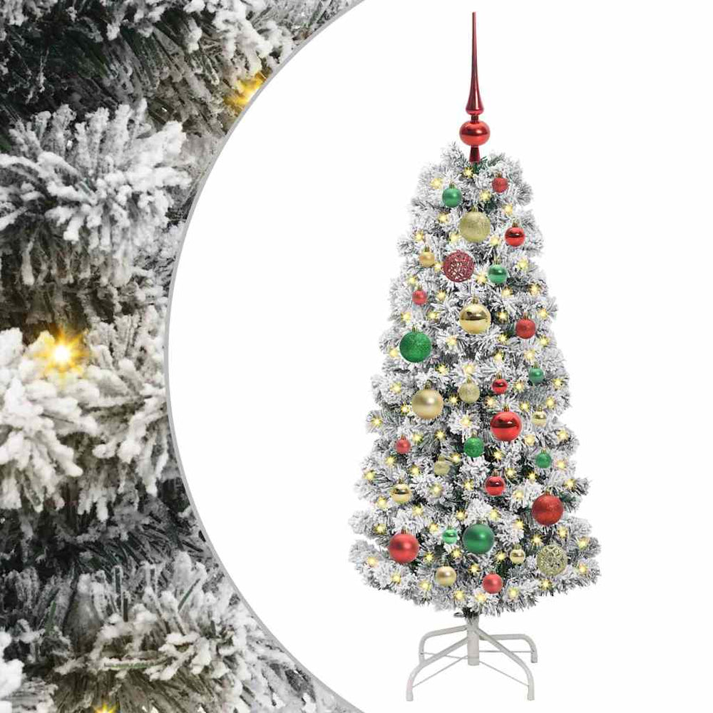 Dirbtinė Sulankstoma Kalėdų Eglutė Žalia ir balta 120 cm