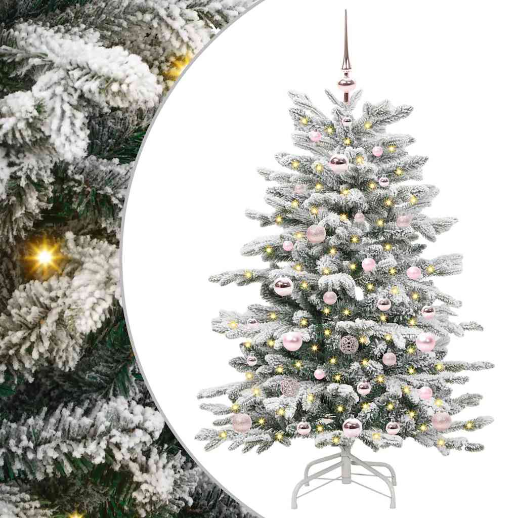 Dirbtinė Sulankstoma Kalėdų Eglutė Balta 120 cm PE ir PVC