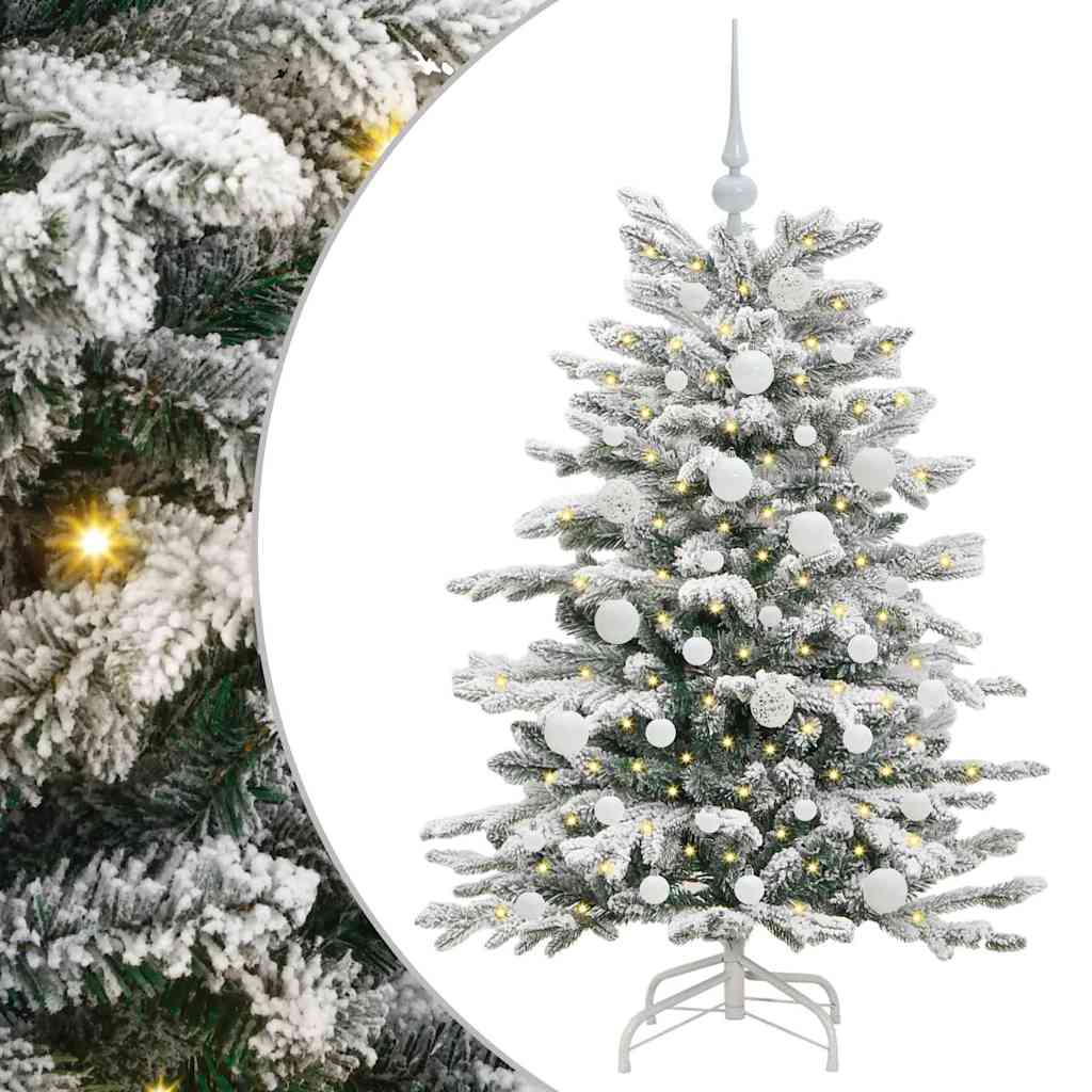 Dirbtinė Sulankstoma Kalėdų Eglutė Balta 120 cm PE ir PVC