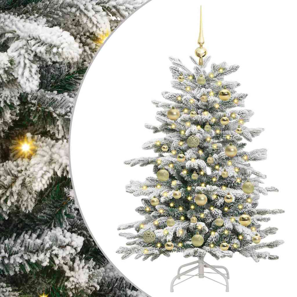 Artificial Folding Christmas Tree White 120 cm PE and PVC