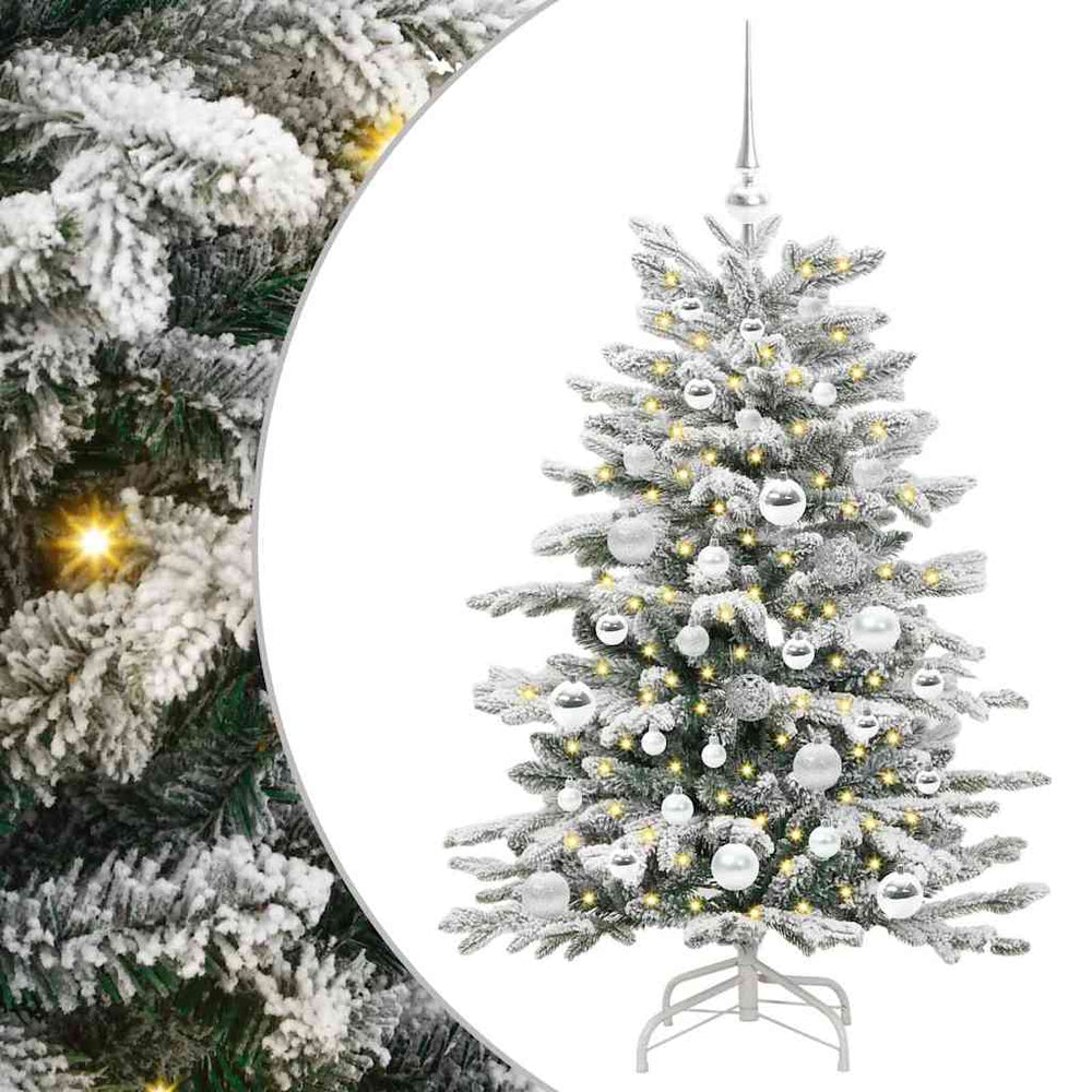 Artificial Folding Christmas Tree White 120 cm PE and PVC