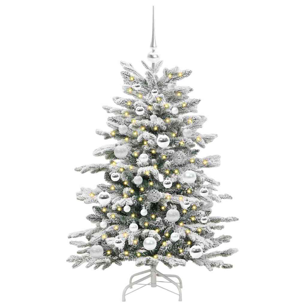 Mākslīgā saliekamā eglīte, balta, 120 cm, PE un PVC