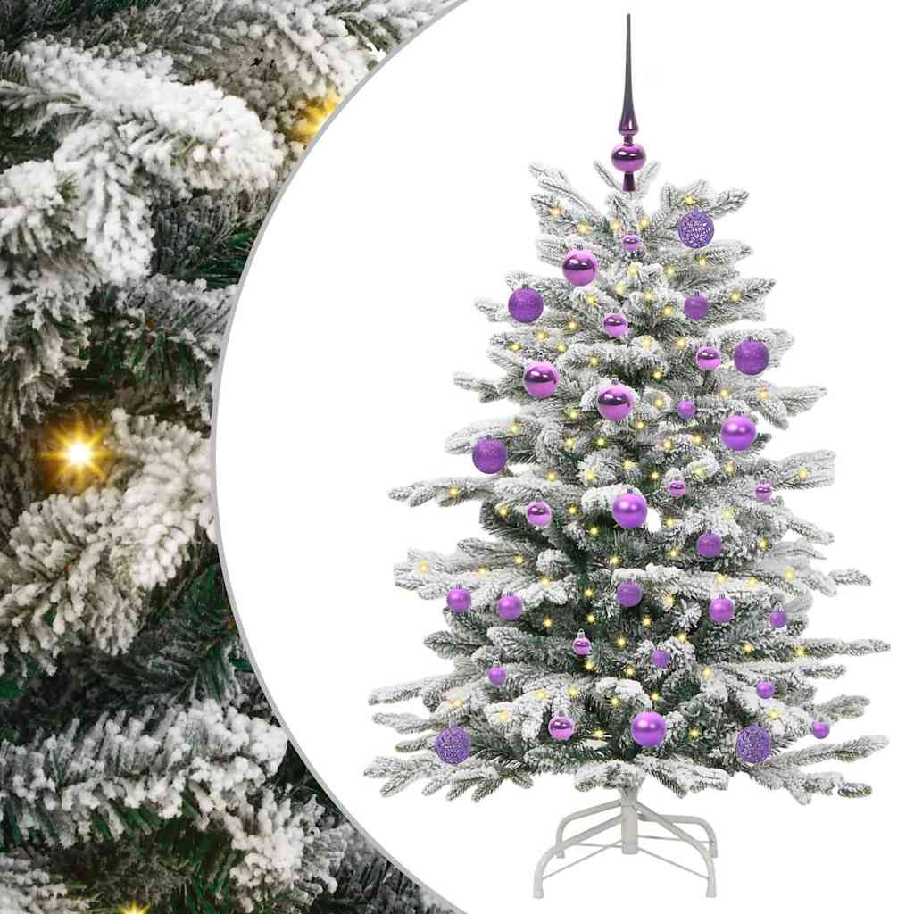 Mākslīgā saliekamā eglīte, balta, 120 cm, PE un PVC