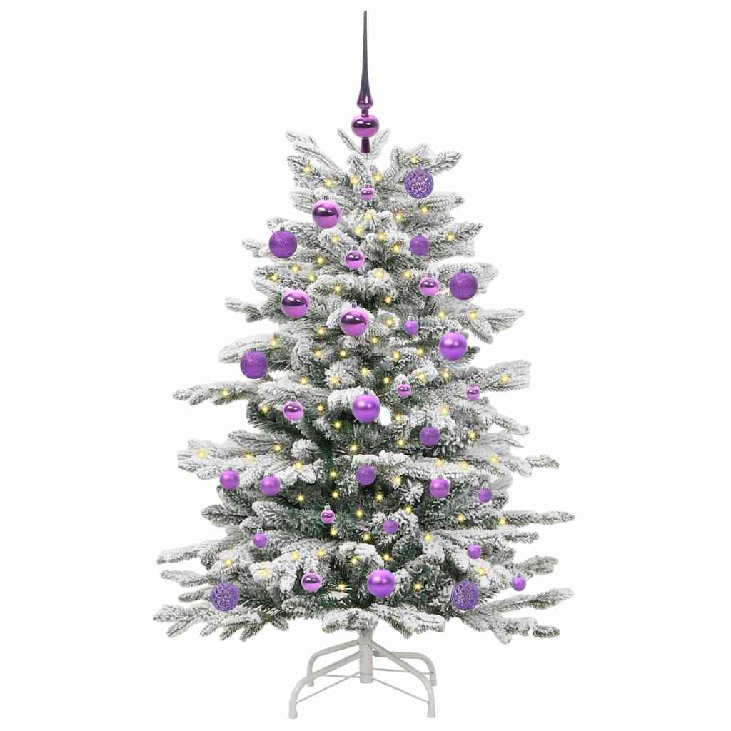 Mākslīgā saliekamā eglīte, balta, 120 cm, PE un PVC