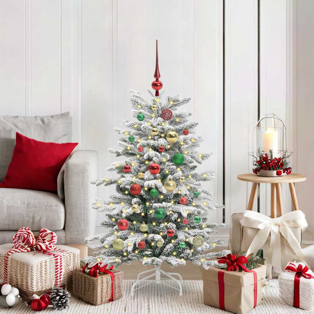 Artificial Folding Christmas Tree White 120 cm PE and PVC