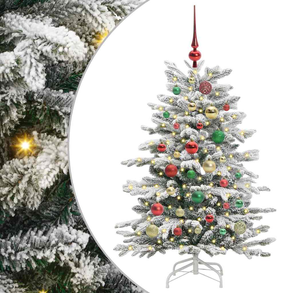 Artificial Folding Christmas Tree White 120 cm PE and PVC
