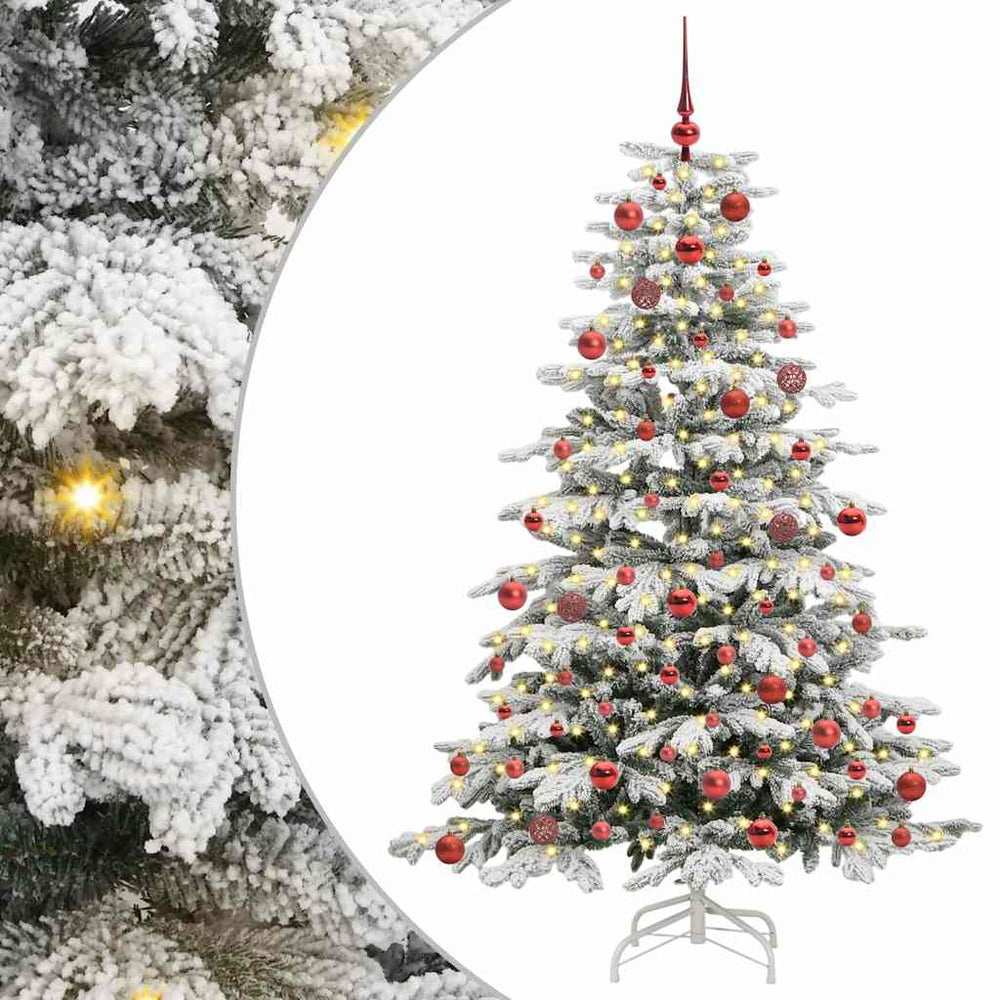 Artificial Folding Christmas Tree White 180 cm PE and PVC
