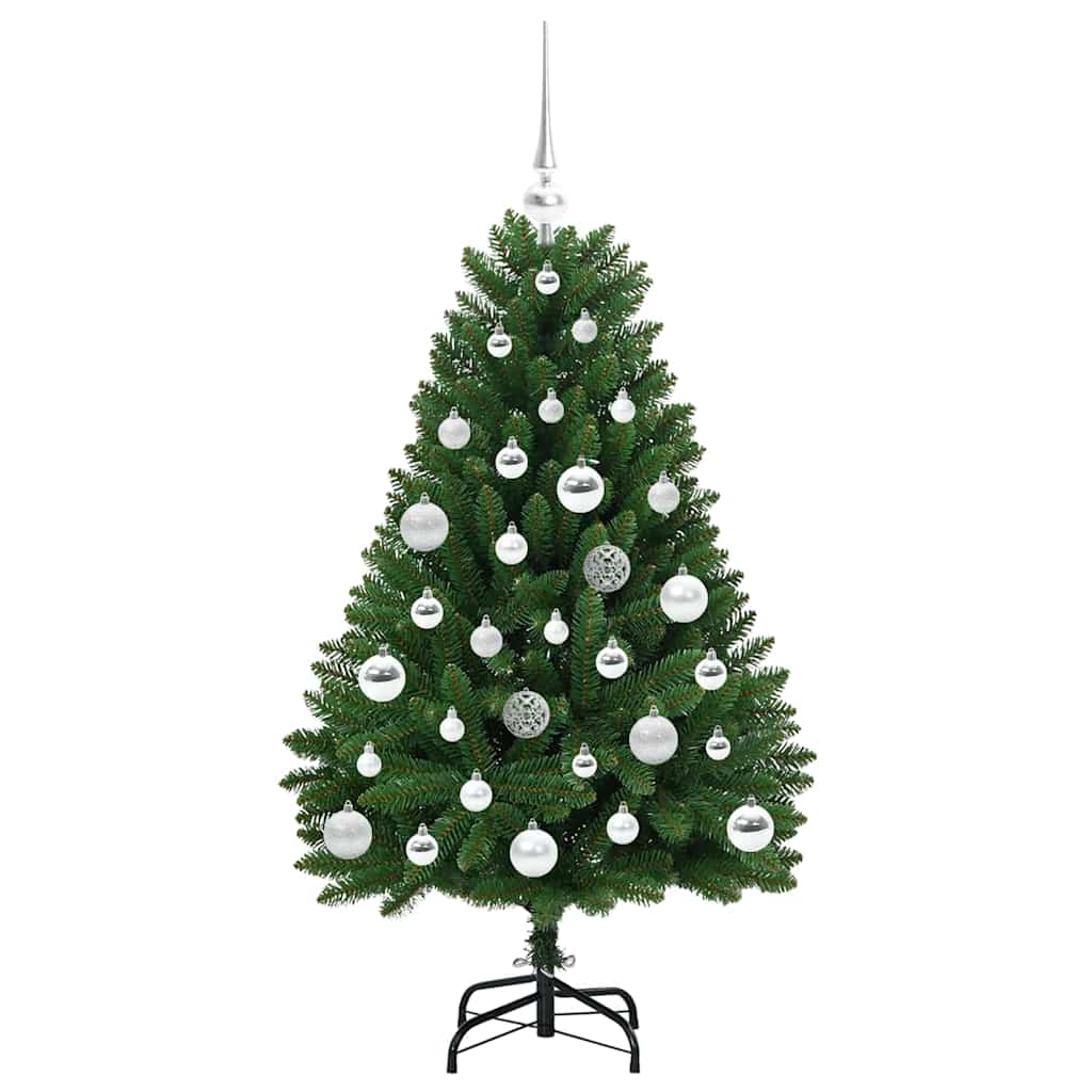 Artificial Christmas Tree with 150 LED Green 120 cm PVC and Metal