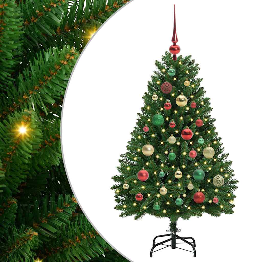 Dirbtinė Kalėdų eglutė su 150 LED Žalia 120 cm PVC ir metalas