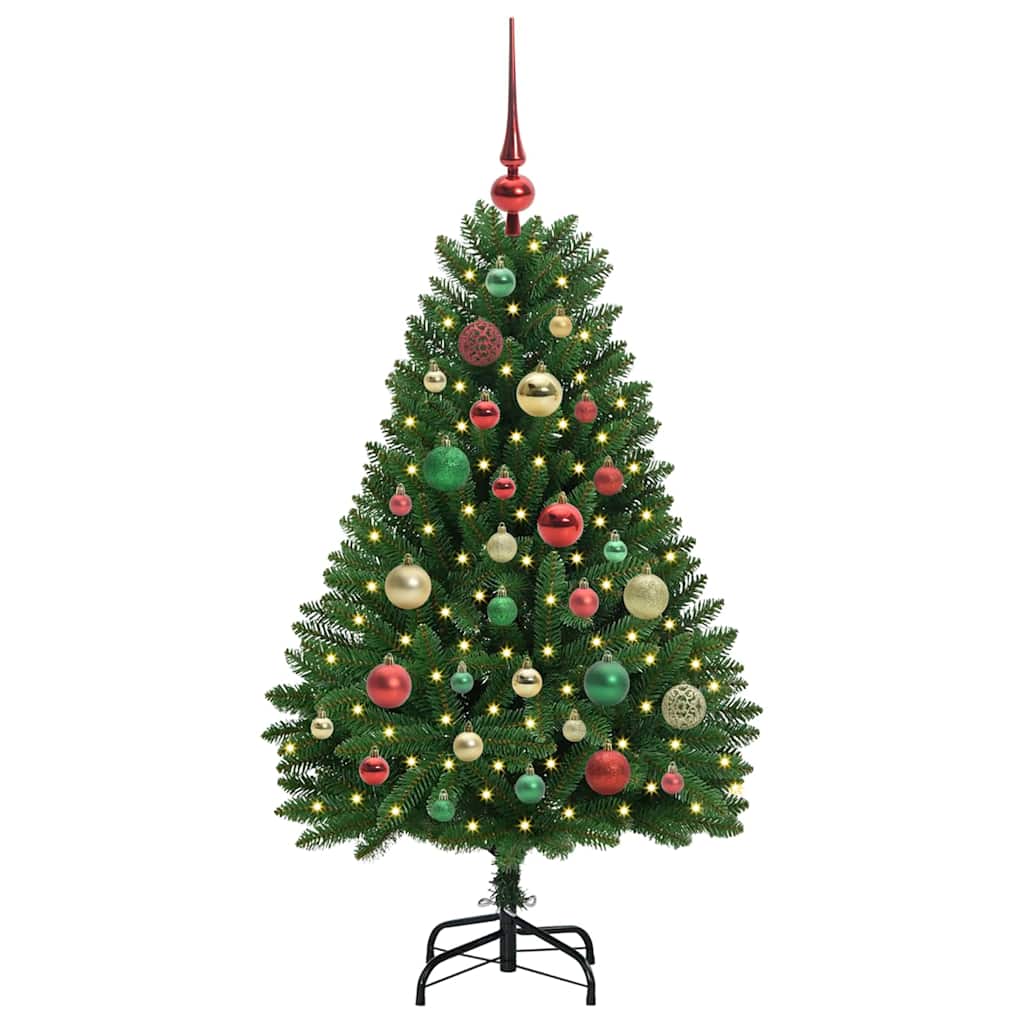 Dirbtinė Kalėdų eglutė su 150 LED Žalia 120 cm PVC ir metalas