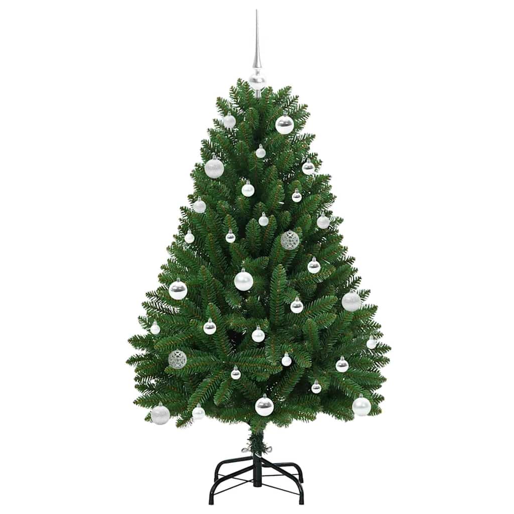 Artificial Christmas Tree with 150 LED Green 150 cm PVC and Metal