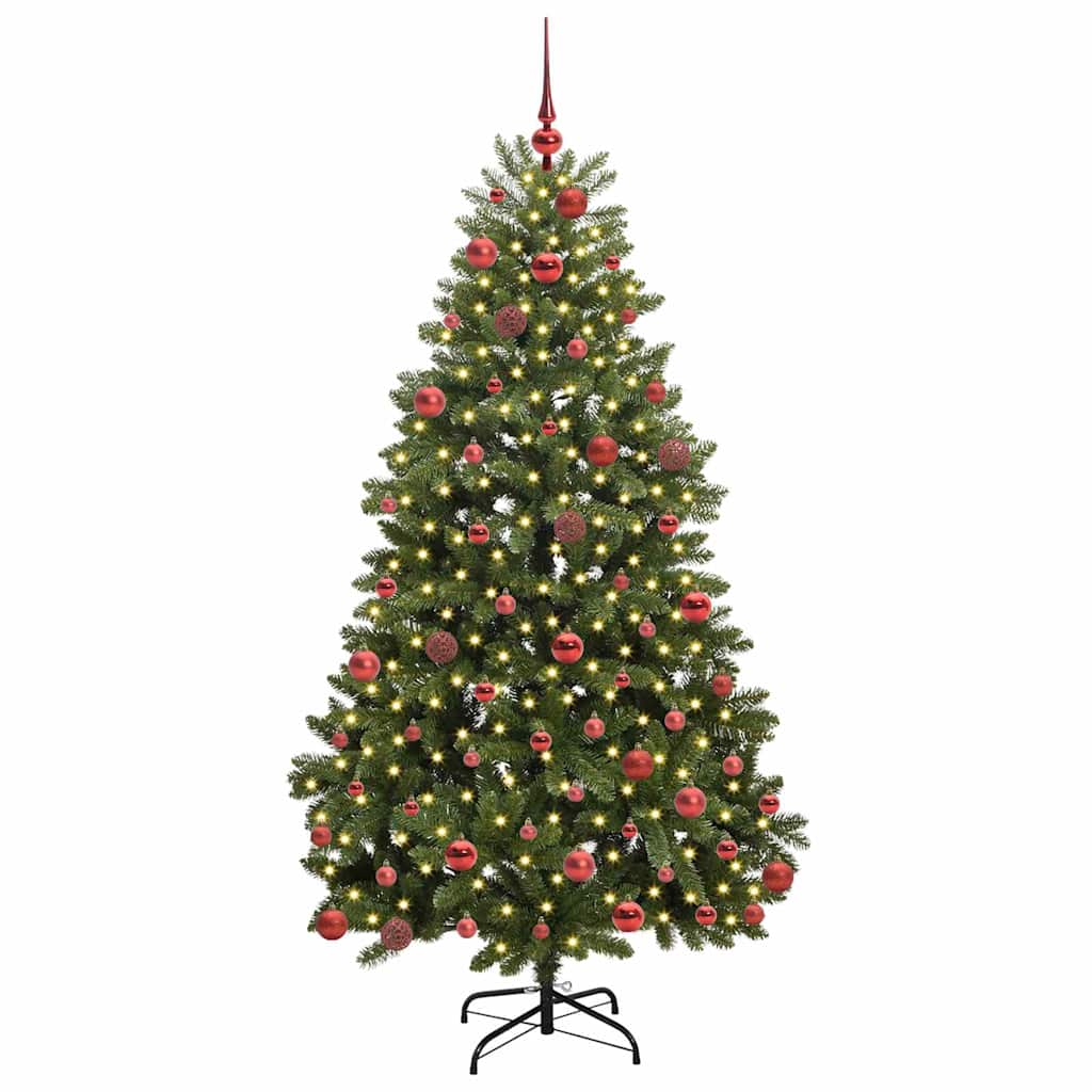 Dirbtinė Kalėdų eglutė su 300 LED Žalia 180 cm PVC ir metalas