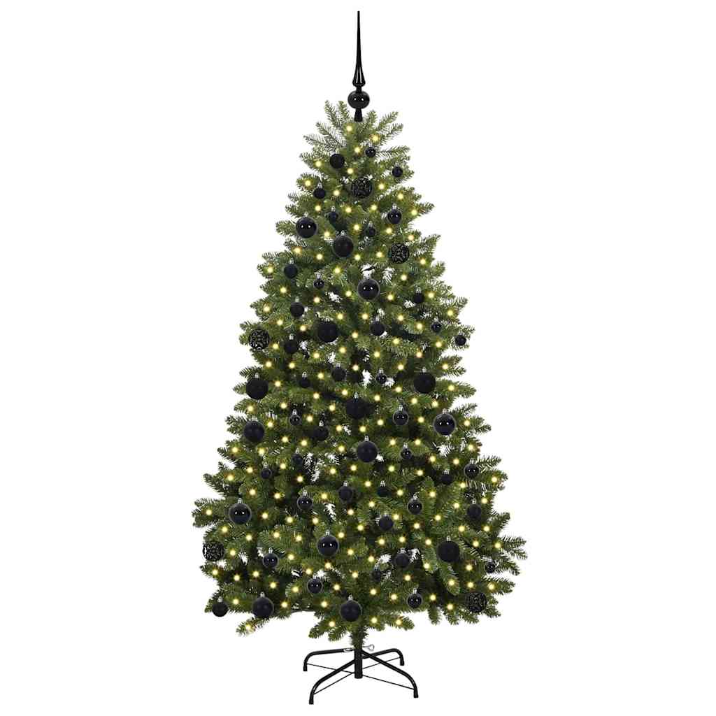 Dirbtinė Kalėdų eglutė su 300 LED Žalia 180 cm PVC ir metalas