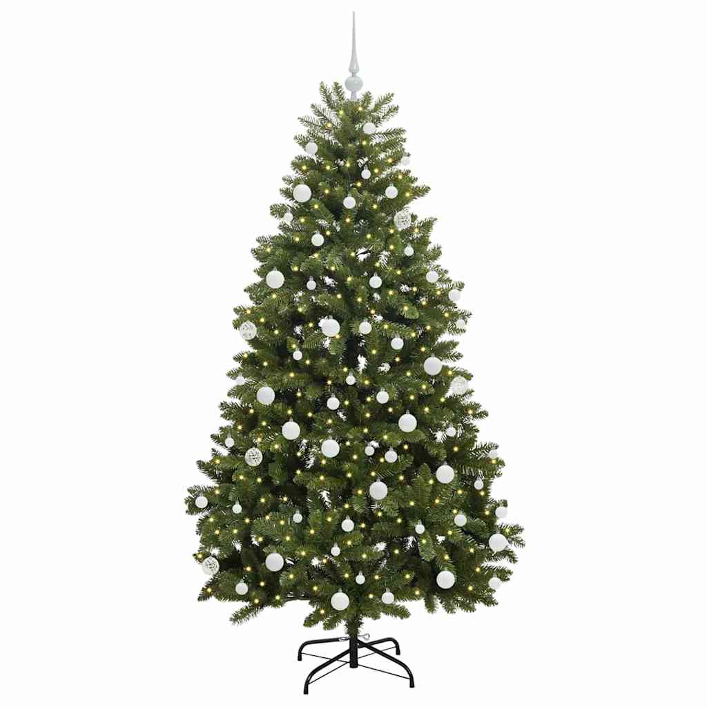 Dirbtinė Kalėdų eglutė su 300 LED Žalia 180 cm PVC ir metalas