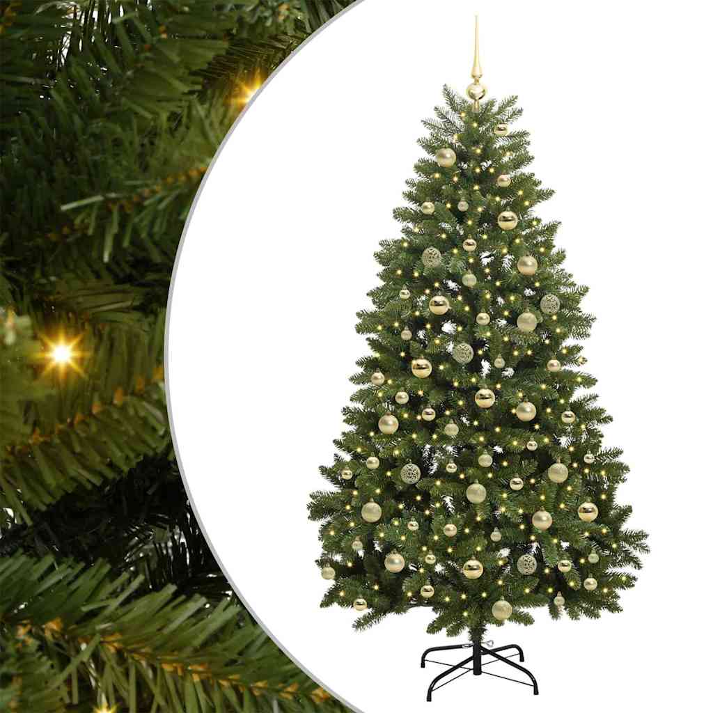 Dirbtinė Sulankstoma Kalėdų Eglutė 180 cm 300 LED Šilta balta