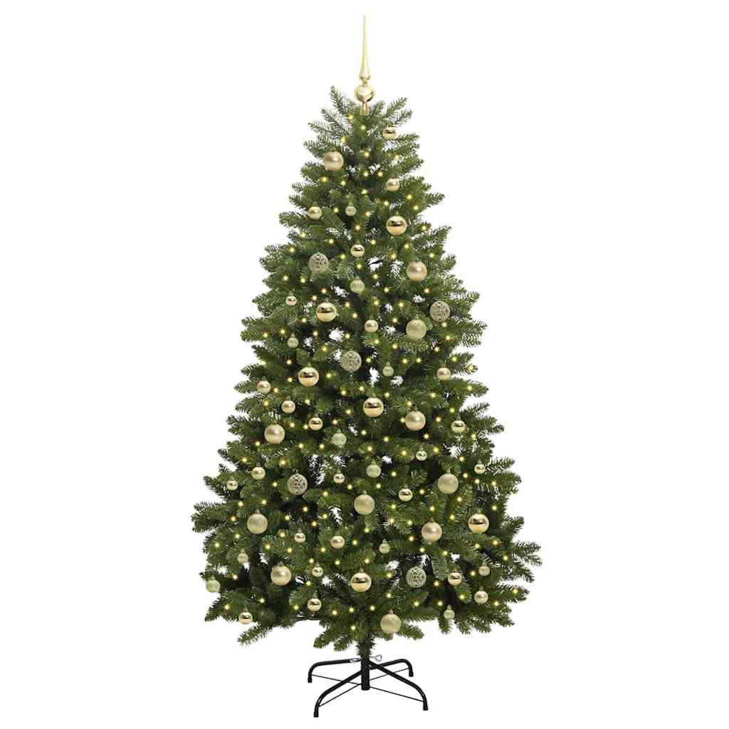 Dirbtinė Sulankstoma Kalėdų Eglutė 180 cm 300 LED Šilta balta