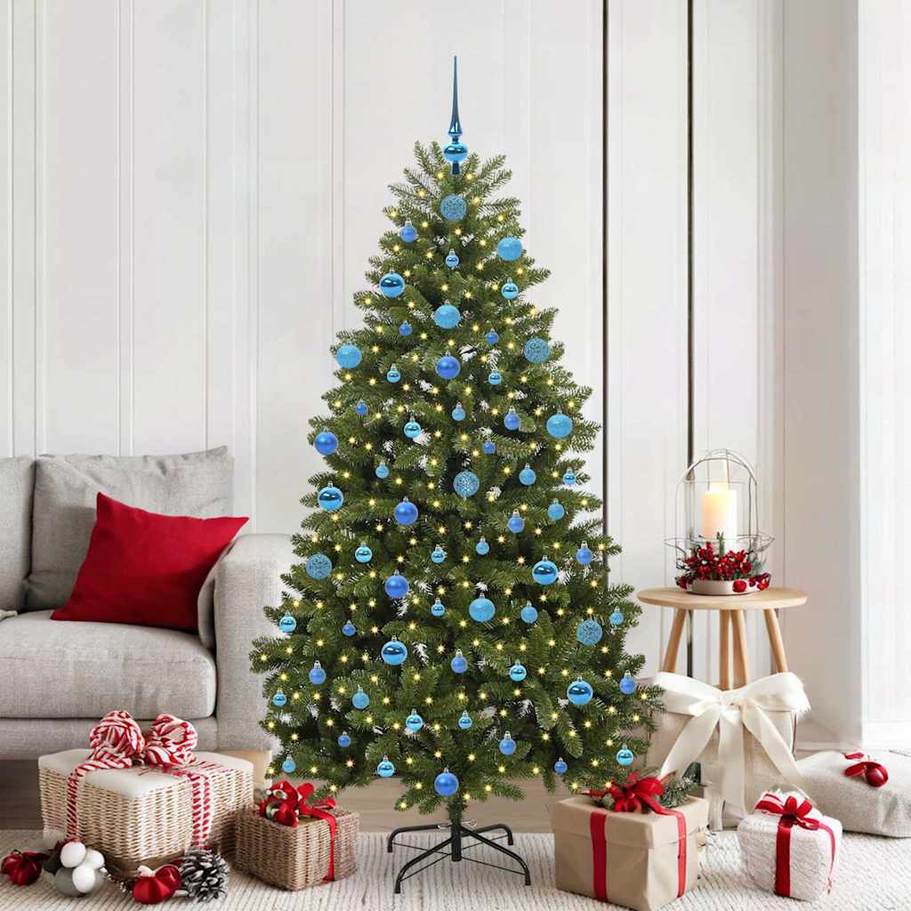 Dirbtinė Kalėdų eglutė su 300 LED Žalia 180 cm PVC ir metalas
