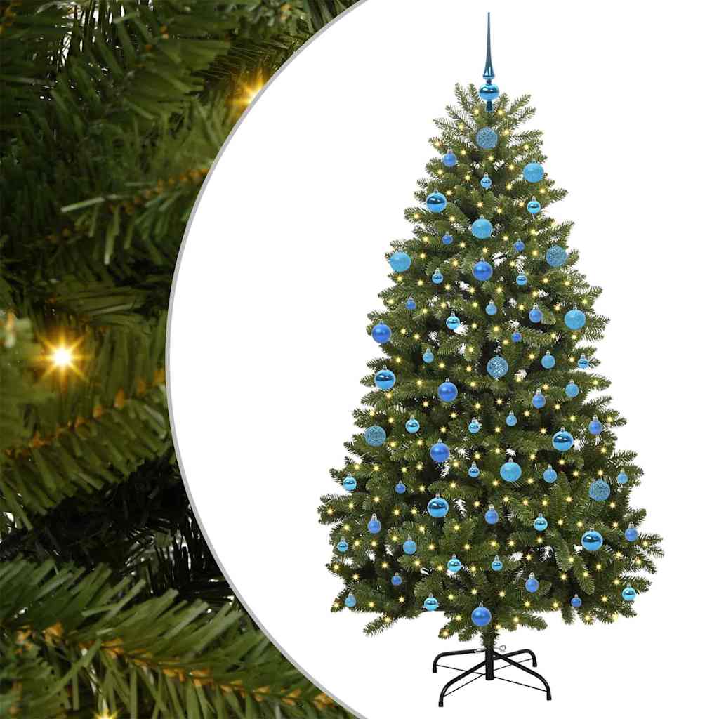 Dirbtinė Kalėdų eglutė su 300 LED Žalia 180 cm PVC ir metalas