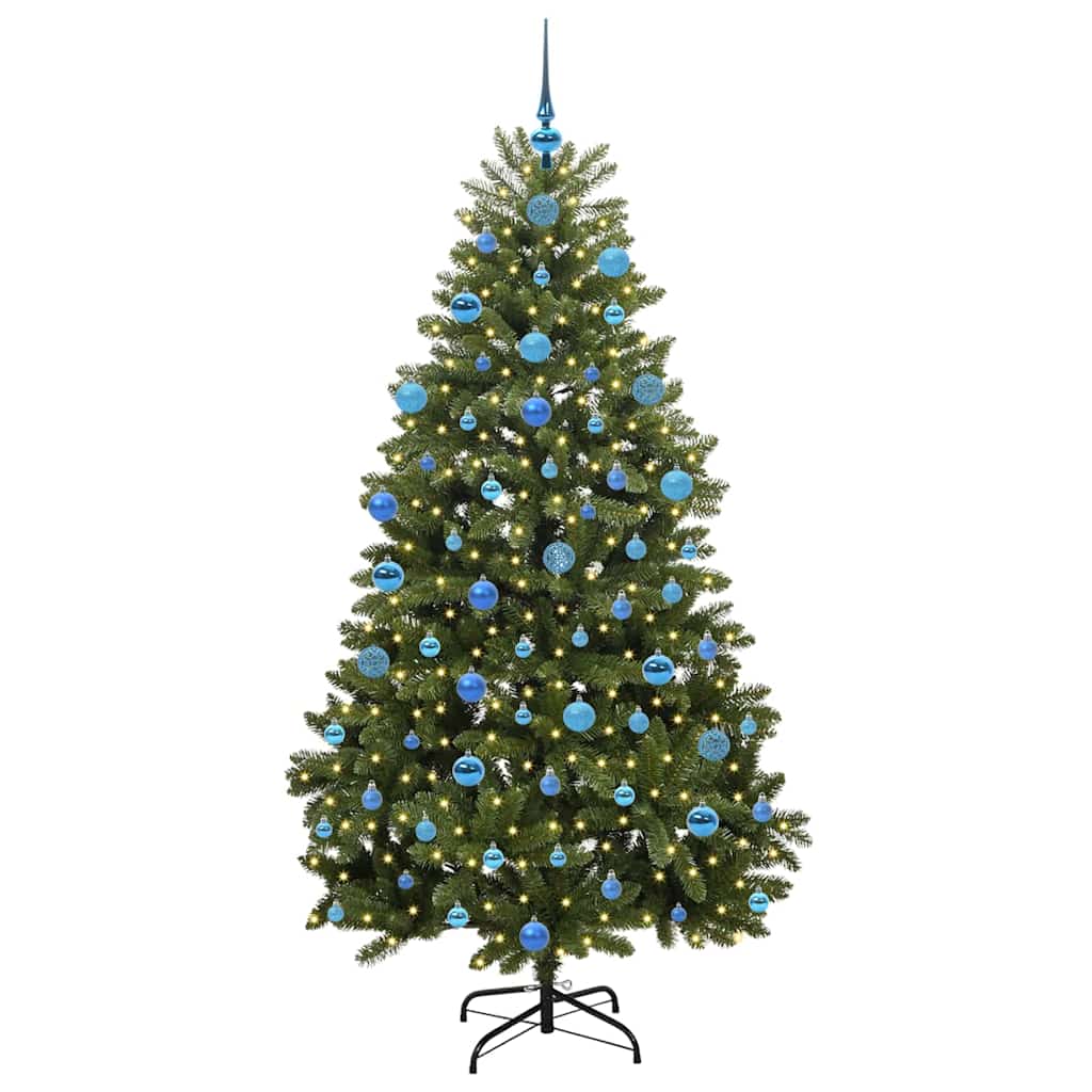 Dirbtinė Kalėdų eglutė su 300 LED Žalia 180 cm PVC ir metalas