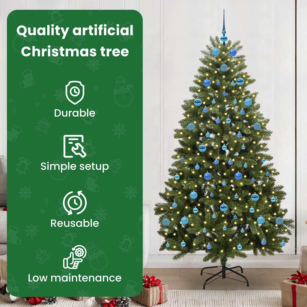 Dirbtinė Kalėdų eglutė BLOOM STAR, su 300 LED Žalia 210 cm . , metalas