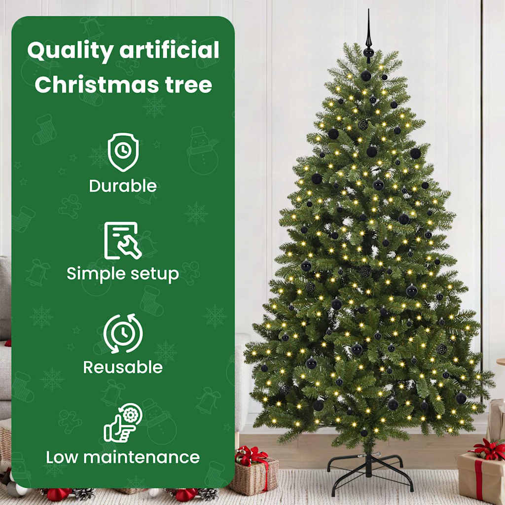 Dirbtinė Kalėdų eglutė BOREAL EVERGREEN, su 300 LED Žalia 240 cm . , metalas