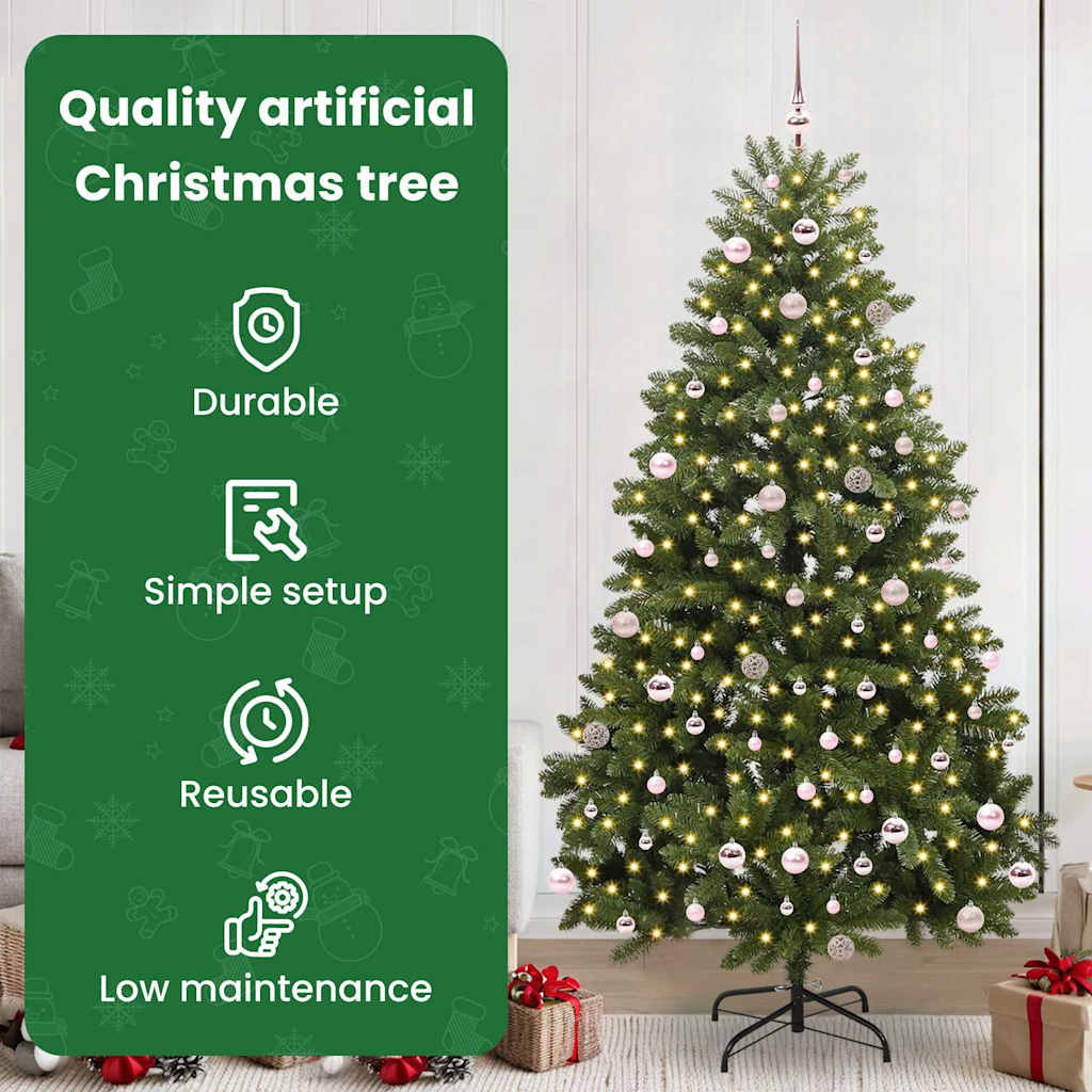 Dirbtinė Kalėdų eglutė BOREAL EVERGREEN, su 300 LED Žalia 240 cm . , metalas