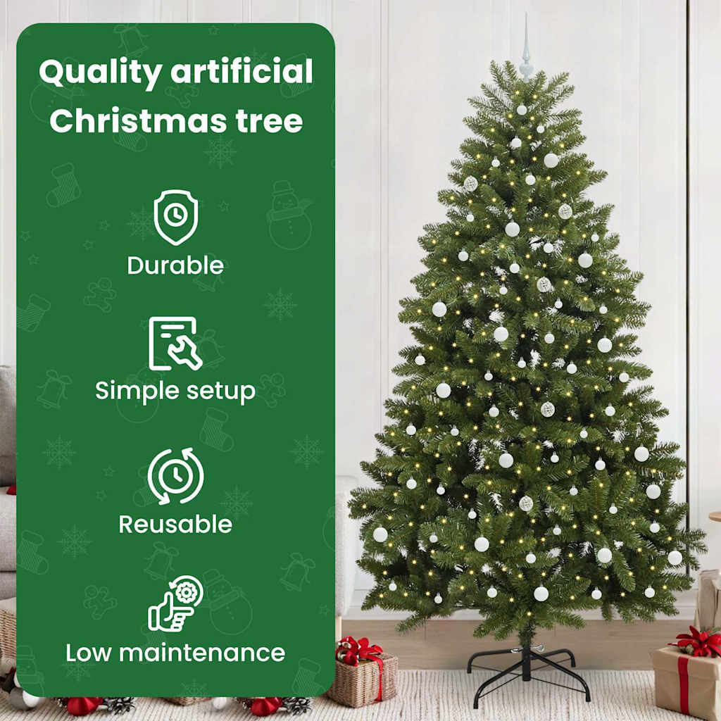 Dirbtinė Kalėdų eglutė su 300 LED Žalia 240 cm PVC ir metalas