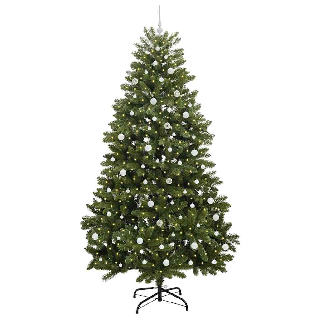 Dirbtinė Kalėdų eglutė su 300 LED Žalia 240 cm PVC ir metalas