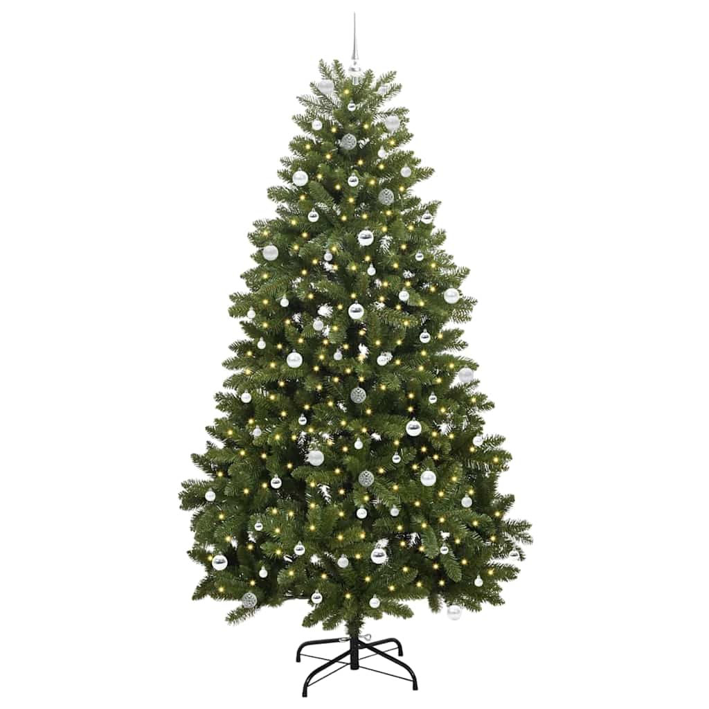 Dirbtinė Kalėdų eglutė su 300 LED Žalia 240 cm PVC ir metalas