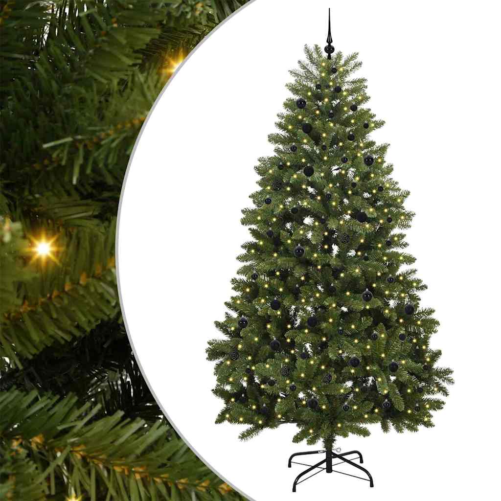 Artificial Christmas Tree with 300 LED Green 270 cm PVC and Metal