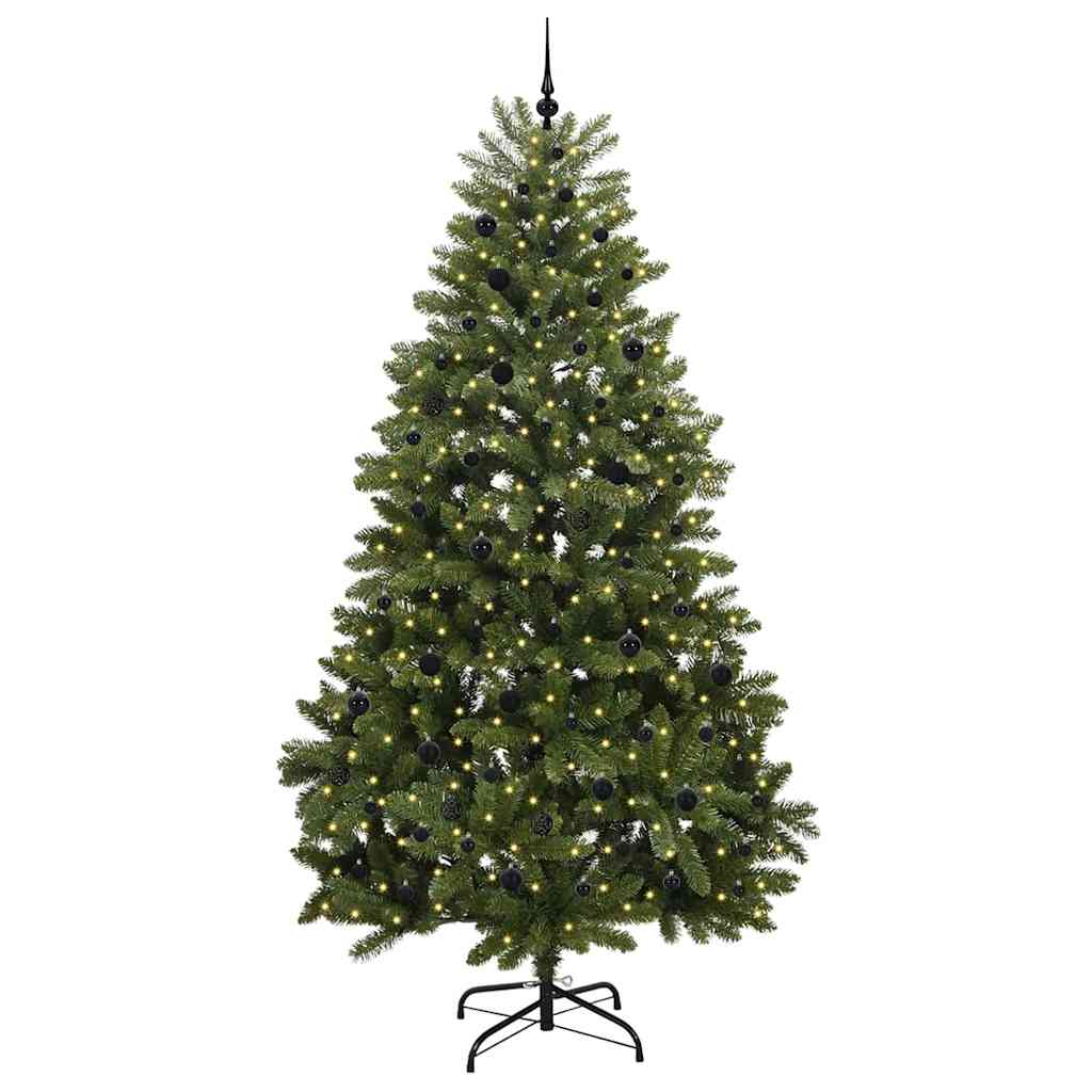 Artificial Christmas Tree with 300 LED Green 270 cm PVC and Metal